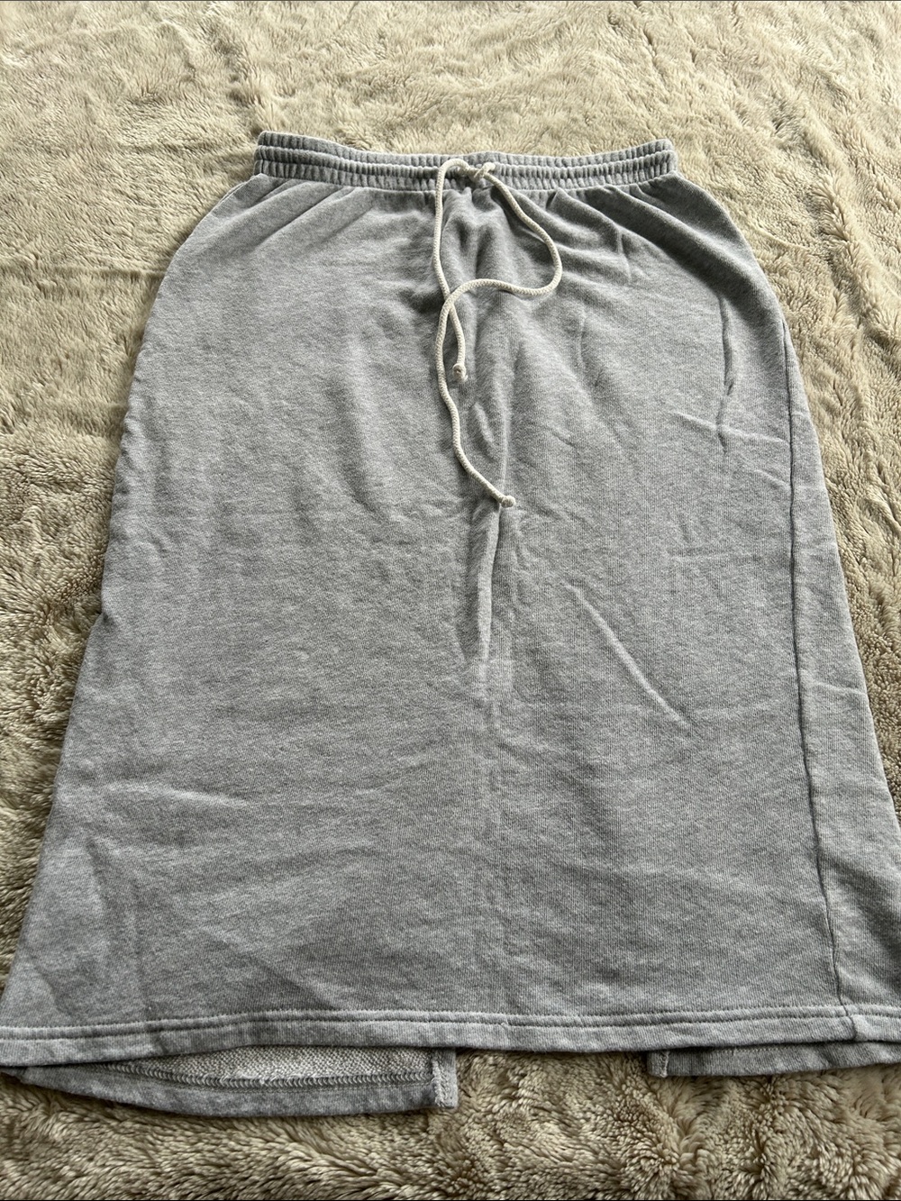 aerie Heather Gray Drawstring Midi Skirt